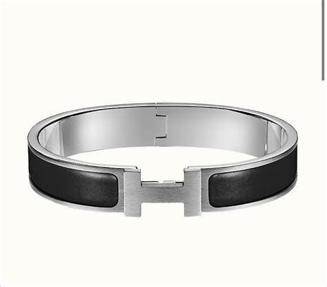 hermes enamel bracelet silver and black|hermes enamel bracelets for women.